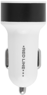 Автомобильное зарядное устройство Red Line 2 USB, 1А Black (УТ000010148)