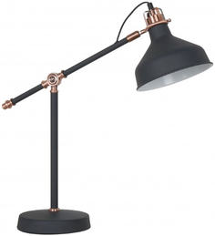 Настольный светильник Camelion KD-425 C62 Amsterdam, черный/медь