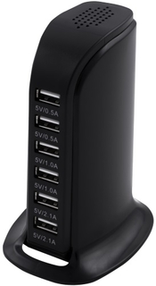 Сетевое зарядное устройство Red Line Tech 6 USB, 6А Black (УТ000018571)