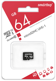 Карта памяти Smartbuy MicroSDXC Class 10 UHS-1 64GB (SB64GBSDCL10-00)