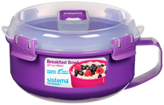 Чаша для приготовления завтрака в СВЧ Sistema Microwave, 850 мл, фиолетовая (21112)