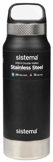 Термобутылка Sistema Hydrate, 0,65 мл, черная (560)