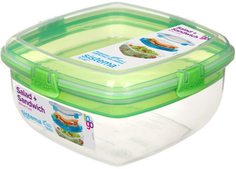 Контейнер для салата и сэндвичей Sistema TO GO, 1,63 л, зеленый (21358)