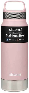Термобутылка Sistema Hydrate, 0,65 мл, розовая (560)