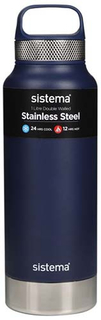 Термобутылка Sistema Hydrate, 1 л, синяя (585)