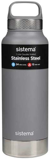 Термобутылка Sistema Hydrate, 1 л, серая (585)