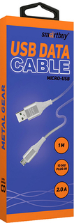 Кабель Smartbuy microUSB, 1 м White (iK-12ERGbox)