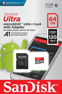 Карта памяти SanDisk Ultra 64GB UHS-I + адаптер (SDSQUA4-064G-GN6MA)