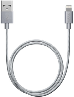 Кабель для iPod, iPhone, iPad Deppa MFI USB-Lightning, 1,2 м Graphite (72189)