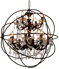 Люстра потолочная GRAMERCY Iron II Orb Chandelier CH082-12