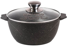 Кастрюля с крышкой МЕЧТА 43802 Гранит, 3 л Black