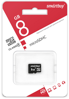 Карта памяти Smartbuy microSDHC Сlass 4 8GB (SB8GBSDCL4-00)