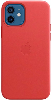 Чехол Apple Leather MagSafe для iPhone 12/12 Pro (PRODUCT)RED (MHKD3ZE/A)