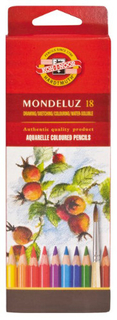 Карандаши цветные KOH-I-NOOR Mondeluz, 18 цветов, 3,8 мм (180329)