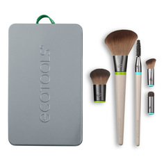 Набор кистей для макияжа (5 сменных насадок и 2 ручки) EcoTools Interchangeables Daily Essentials Total Face Kit