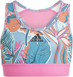 Спортивный топ бра для девочек adidas Alpahskin Printed, размер 140