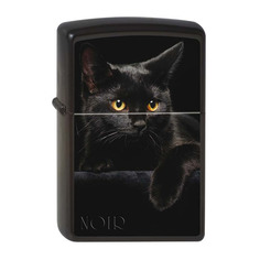 Зажигалка Zippo Чёрная кошка 218 CAT латунь/сталь черный матовый