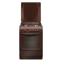 Газовая плита GEFEST ПГ 1200-С6 К43, газовая духовка, металлическая крышка, сталь, коричневый