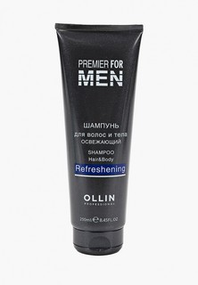 Шампунь Ollin PREMIER FOR MEN для ежедневного ухода OLLIN PROFESSIONAL освежающий, 250 мл