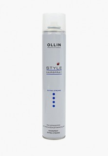 Лак для волос Ollin STYLE экстрасильной фиксации, 450 мл