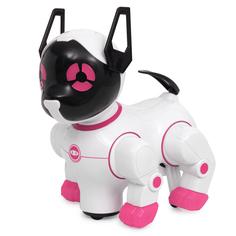 Интерактивная собака Игруша Собака 26 см цвет: белый/розовый