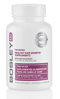 Domix, Комплекс витаминно-минеральный для оздоровления и роста волос для Женщин For Women Healthy Hair Growth Supplements - US, 60 капс. Bosley Pro