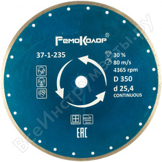 Отрезной сплошной алмазный диск для влажной резки Hardax