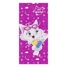Полотенце детское, 33х70 см, 44 Котёнка Миледи фуксия м1143_17 S