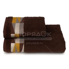 Полотенце банное, 50х90 см, Cleanelly Triangoli, 460 г/кв.м, шоколадное ПЦ-2601-4477-4 19-1234