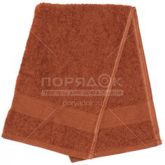 Полотенце кухонное махровое, 35х60 см, Вышневолоцкий текстиль Жаккардовый бордюр светло-коричневое