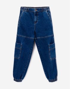 Синие джинсы-джоггеры для девочки Gloria Jeans