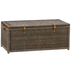 Ящик Rattan grand Seul с деревянной крышкой medium brown 120х60х40