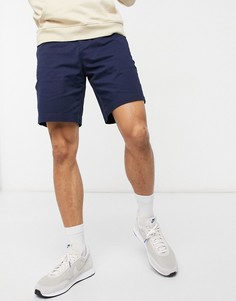 Шорты-бермуды классического кроя из габардина Lacoste-Темно-синий