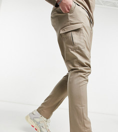 Зауженные строгие брюки с карманами карго ASOS DESIGN Plus-Бежевый