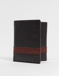 Кожаный бумажник с тройным сложением Silver Street-Коричневый цвет
