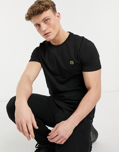 Черная футболка с золотистым логотипом Burton Menswear-Черный цвет