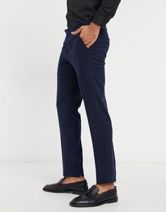 Темно-синие зауженные брюки с добавлением шерсти Bolongaro Trevor-Темно-синий