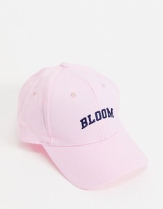 Розовая бейсболка с надписью "Bloom" ASOS DESIGN-Розовый цвет