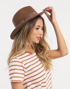 Коричневая фетровая шляпа Boardmans-Коричневый цвет