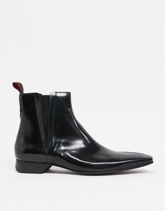 Черные кожаные блестящие ботинки челси Jeffery West Escobar-Черный цвет