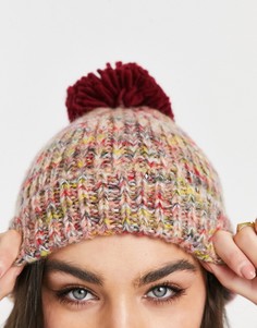 Разноцветная вязаная шапка-бини French Connection-Многоцветный