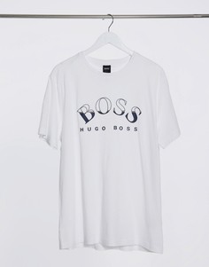 Белая футболка с 1 крупным логотипом BOSS Athleisure-Белый