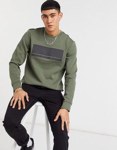 Зеленый свитшот с круглым вырезом BOSS Athleisure Salbo 1-Зеленый цвет