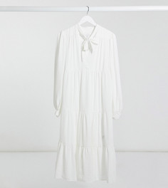 Ярусное платье миди цвета слоновой кости Topshop Maternity-Белый