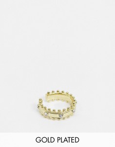 Золотистое кольцо с броским дизайном Luv AJ Bella-Золотой