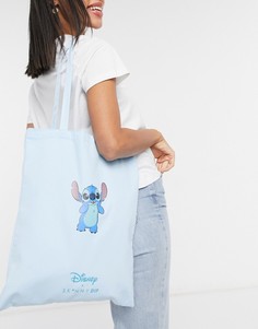 Голубая парусиновая сумка-тоут Skinnydip x Disney Stitch-Голубой