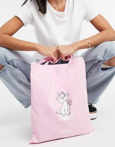 Розовая холщовая сумка-тоут Skinnydip x Disney Marie-Розовый цвет
