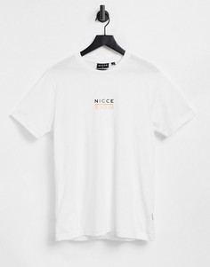 Белая футболка с принтом на груди Nicce Mirage-Белый