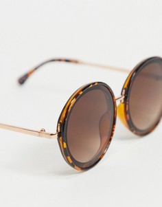 Круглые солнцезащитные очки в черепаховой оправе в стиле 70-х Liars & Lovers-Коричневый цвет