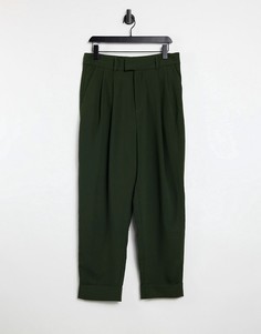 Укороченные брюки хвойно-зеленого цвета BB Dakota-Бежевый